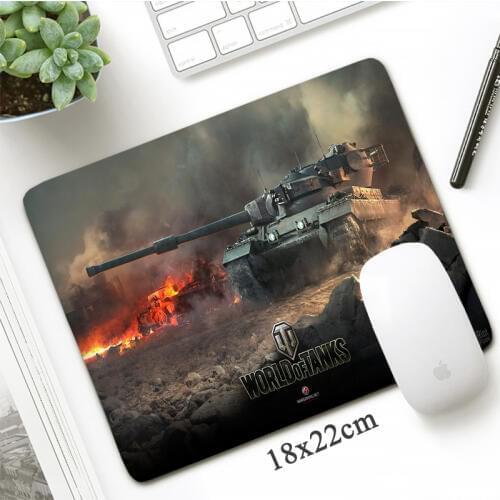 Small Siz 18x22cm The World of Tanks MousePad Non-Skid Locking Edge Speed Gamer Gaming Mouse Pad Laptop Desk Mat Notebook Pc Ac