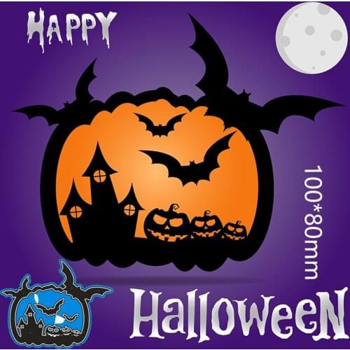 Metal Cutting Dies Halloween new for decoration card DIY Scrapbooking stencil Paper Album template Dies 100*80mm