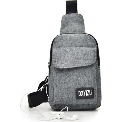 Fashion Men Chest Pack Messenger Bag Multifunctional Casual Travel Bags School Bag Small Shoulder Bag