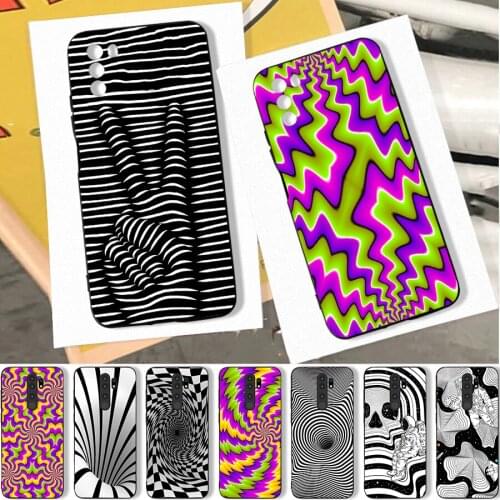 Fashion Line 3D Cool Dizzy Phone Case for Xiaomi Redmi Note 10 Pro 9 9C 9A Note 9 Pro for POCO M3 Pro X3 Pro F3 Funny Cover