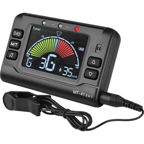 MT-41 Guitar Tuner Metronome Digital Guitar Processor Double Bass Synthesizer Tuner Clip 3IN1 For Guitar Bass Ukulele Violin