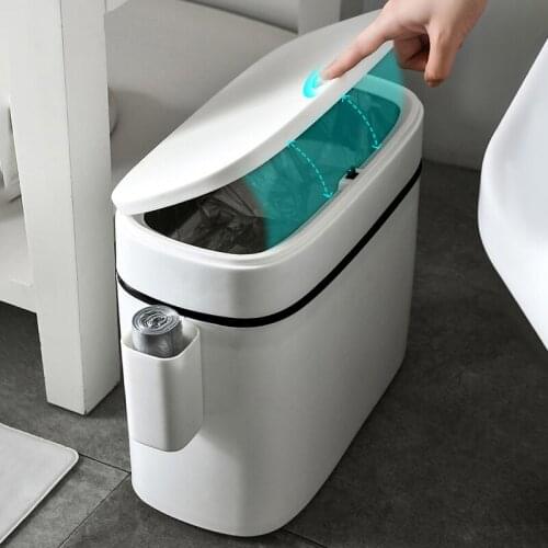 Cracked trash can household large-capacity toilet bathroom bedroom living room net red with cover narrow and light luxury