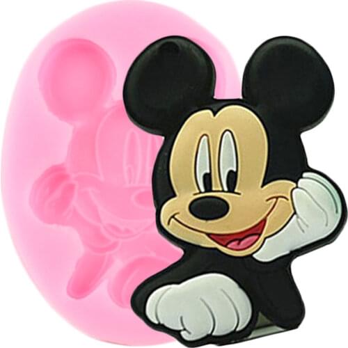 Disney Mickey Silicone Mold Mouse Cupcake Topper Fondant Cake Decorating Tools Cookie Baking Candy Clay Chocolate Gumpaste Mould