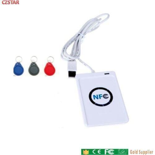 NFC Reader USB ACR122U contactless smart ic Card and writer rfid copier Copier Duplicator with free Tag
