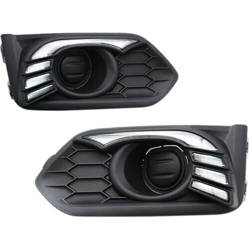 2Pcs for Honda Fengfan -18 City LED Bi-Color Yellow Steering Daytime Running Light