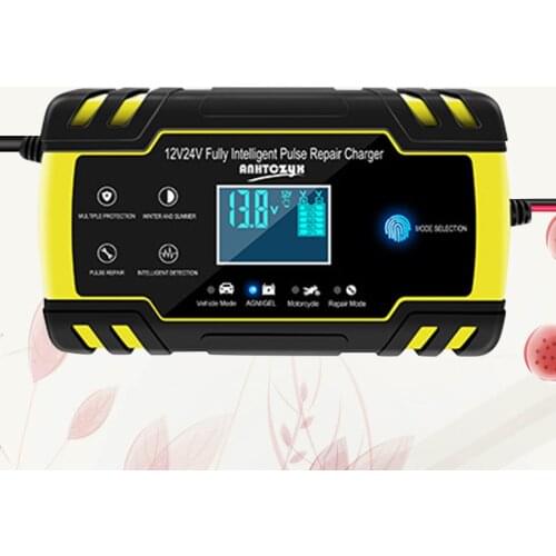 Full Automatic Car Battery Charger 12V 24V Smart Fast Power Charging Suitable for Car Motorcycle with AU Plug