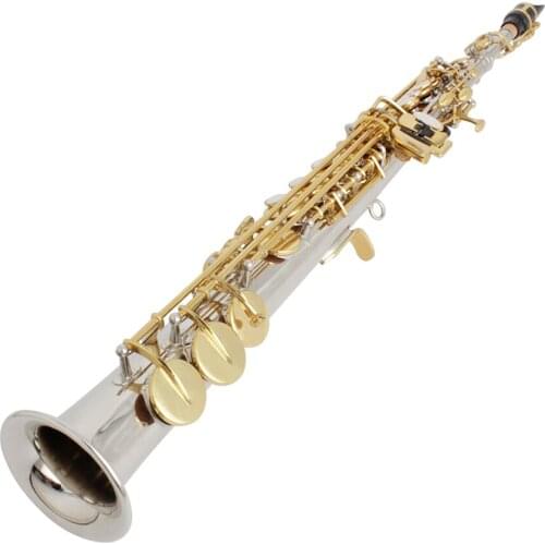 SLADE Soprano Saxophone Bb Flat Woodwind Instrument Brass Straight Sax With Case Mouthpiece Musical Instrument Accessories
