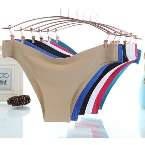 New Product One-piece European and American Low-waist Ladies Thong Ice Silk Breathable Seamless Invisible Underwear Women