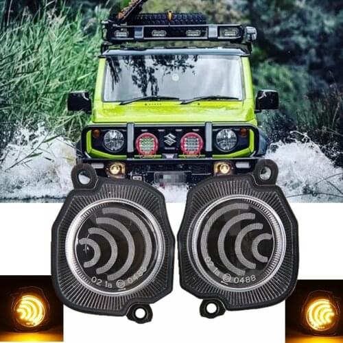 LED Amber Turn Signal Light Car Round Fog Lamps for Suzuki Jimny 2018 2019 2020