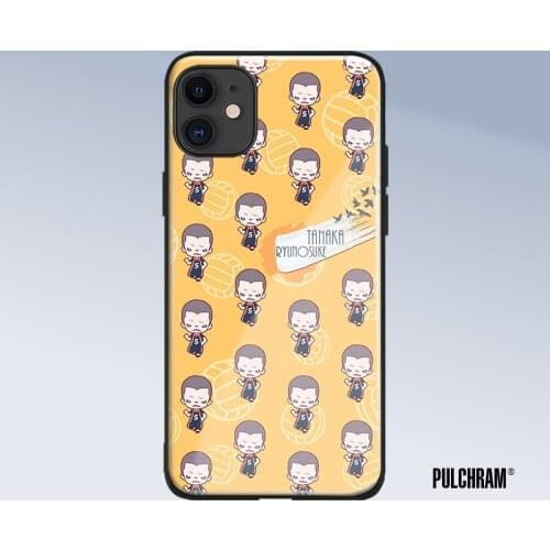 Tanaka Ryuunosuke Haikyu!! glass phone case for iPhone 6 6s 7 8 x xr xs 11 pro max Samsung S note 8 9 10 20 Plus cover shell
