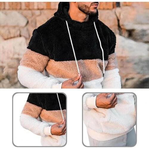Top Trendy Front Pocket Slim Pullover Hoodie Skin-friendly Hoodie Double Sided Plush Male Clothing