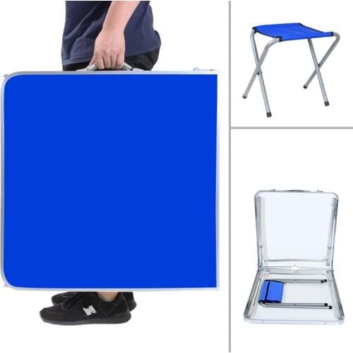 Outdoor folding tables and chairs 1.2M integrated portable long combined table Outdoor small leisure table for camping