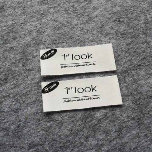 ZeQi cotton fabric labels custom clothing tags baby clothing tags customized cotton labels with logo 1000pcs/lot