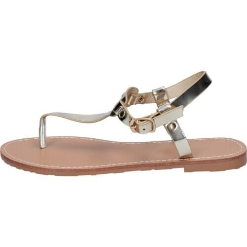 FRANCESCO Milan sandals women synthetic leather silver