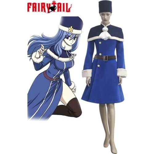 Fairy Tail Rain Woman Juvia Lockser Blue Lolita Dress Cosplay Costume
