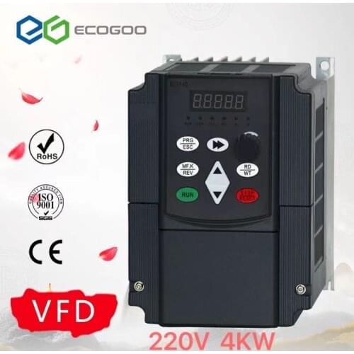 0.75 / 1.5 / 2.2 / 3.0 / 4.0 / 7.5KW 220V VFD Variable Frequency Drive VFD Motor Drive Inverter Converter for CNC spindle motor