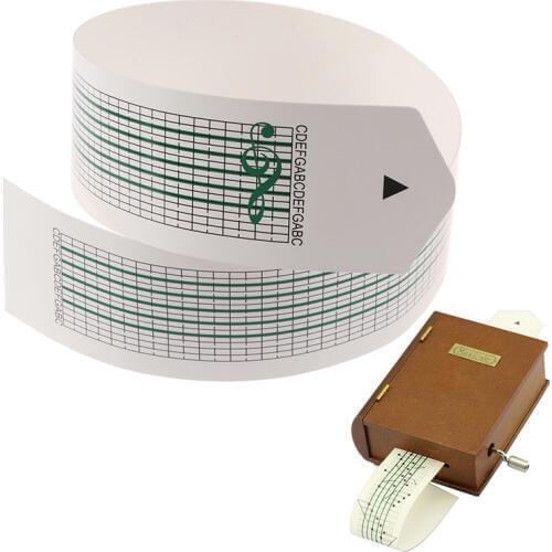 15/30pcs 15 Tones Blank Paper Tape DIY Hand Cranked Music Box Compose Music Blank Papers Strip