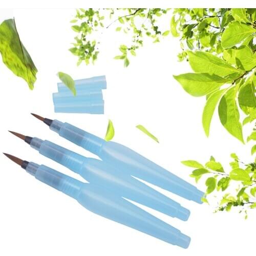 3pcs Large-capacity Refillable Pilot Water Ink Pen Water Color Calligraphy Drawing Painting Illustration Write Brush Art Marker