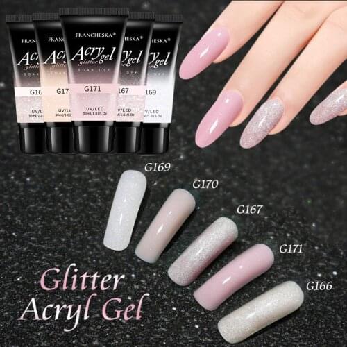 5 Colors Nail Extension Glue Two-in-one Glitter Painless Mould Phototherapy Removable UV Glue Nail Gel For Nail Art Manicure