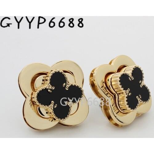 5sets heart shape 37*37mm flower shape turn lock for ladys genuine handbag twist lock decorative accessories