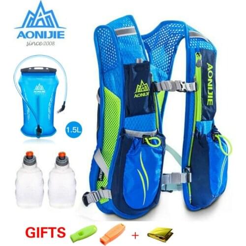 AONIJIE E885 5.5L 250ML Running Marathon Hydration Nylon Outdoor Running Pack Bag Hiking Backpack Vest Marathon Cycling Backpack