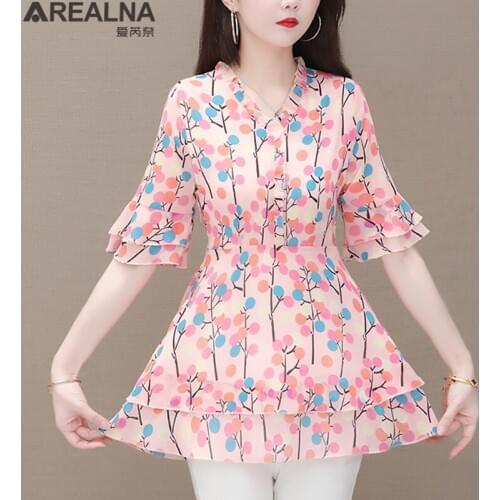 AREALNA Short Sleeve Shirts For Women