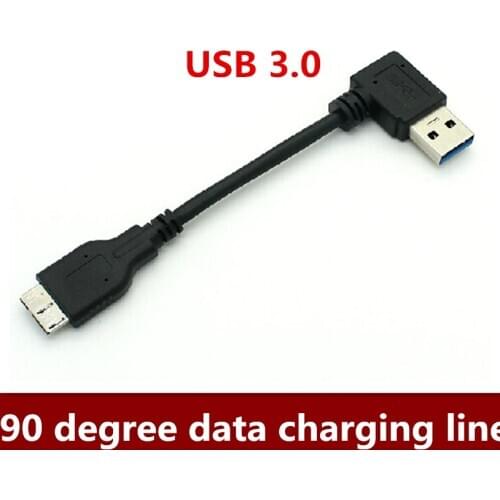 Free shipping 90 degree USB3.0 ultrashort elbow data charging line black