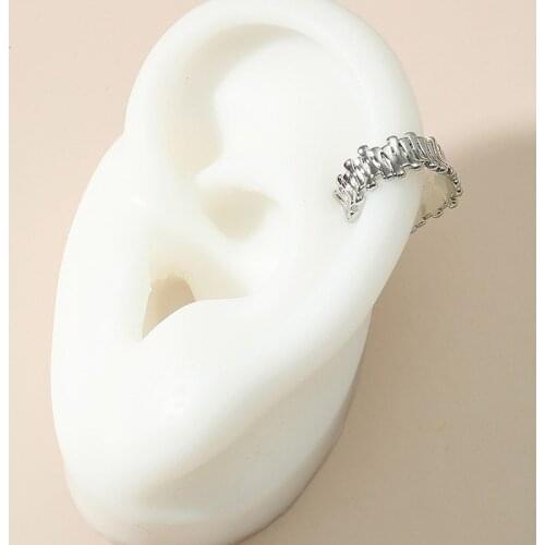 Without Piercing Irregular Bamboo Shaped Ear Cuff Retro for Women No Pierced Clip Earring Fake Cartilage Earcuff Vintage Jewerly