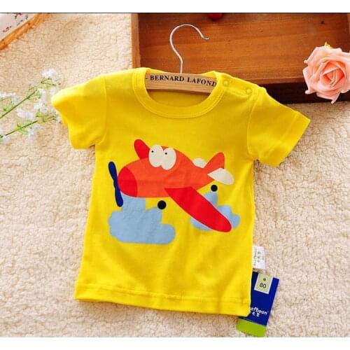 Baby Boys girls T-shirt 2016 Summer New Baby Clothing Baby Boys Short Sleeves T shirt Kids tops Cotton Cartoon Baby tees