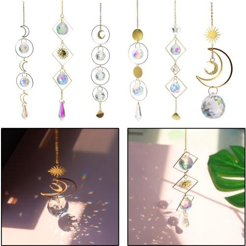 Geometric Rainbow Crystals Ball Prism Pendant Rainbow Maker