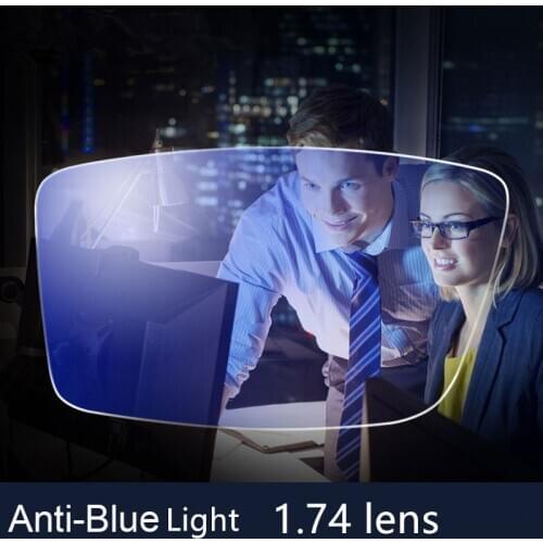 JIE.B anti-blue light refractive index 1.74 prescription lens resin myopia and reading glasses anti-radiation eye protection