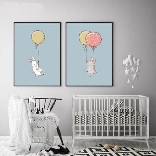 Cartoon Abstract Lovely Animal Home Decor Nordic Canvas Painting Kit Bedroom Living Room Sweet Family Wall Art Print Cute Poster