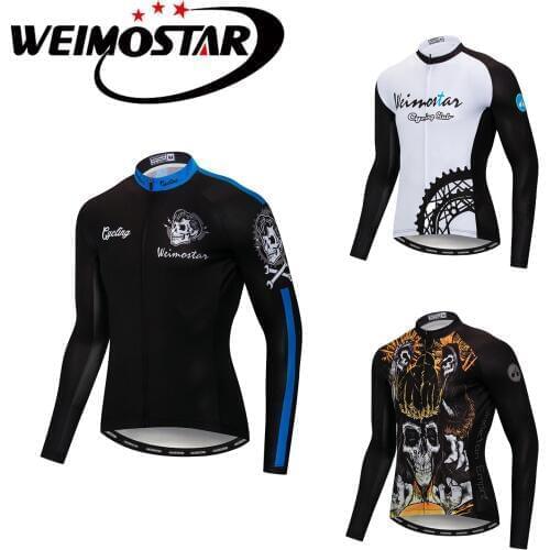 Men Black Cycling Jersey Long Sleeve Autumn Bicycle Clothing Shirts Mtb Road Quick Dry Ropa ciclismo Bike Jersey