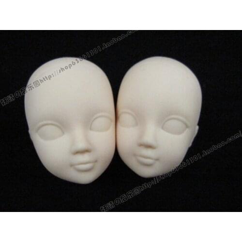 Soft Resin Plastic Open Eye Practice Makeup Doll Heads 1/6 White Double-fold Eyelid Heads For BJD Dolls Practicing Makeup