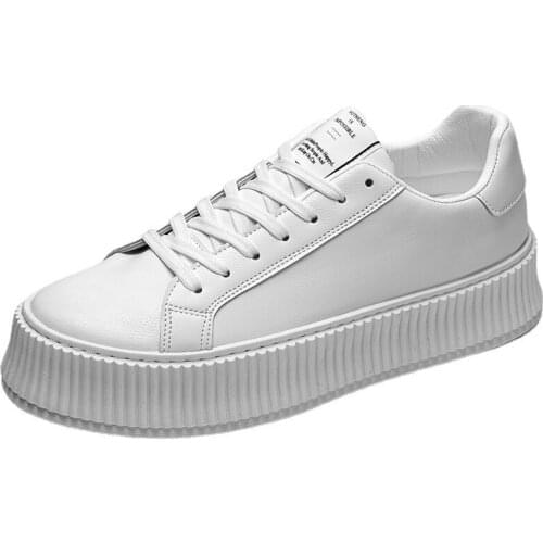 2021 Spring Autumn New Korean Style Casual Shoes Breathable Round Toe Low Heel Lace-up Shallow Mens Vulcanize Shoes for Sport