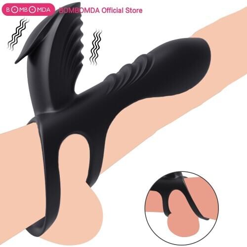 Penis Vibrator Sex Toys for Couples Vibrating Ring Penis Erection Clitoris Stimulator Butt plug Erotic Adult Sex Toys For Men