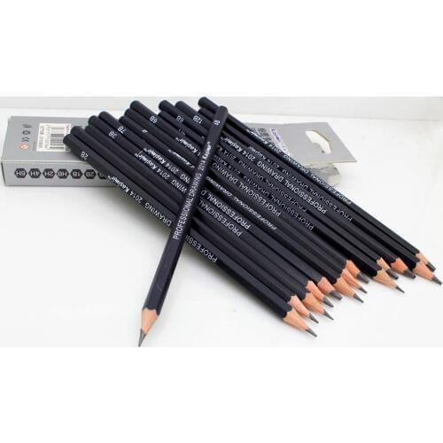 Professional 14pcs 6H-12B Pro Art Drawing Sketching Black Simple SET of Pencils for Artist the pencils for drawing school sets