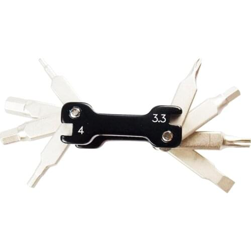 Steel Bike Multi Tools Bicycle Repair Tool Allen Keys, Spoke Wrench 4 Sizes Spanners, Flat Philips Screw Driver T25 Screwdriver