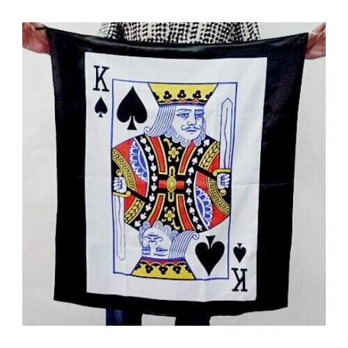 Bag to Poker Streamer (Spade K) Magic Tricks For Magician Stage Accessories Gimmick Scarve Illusion Comedy Pocket Magie