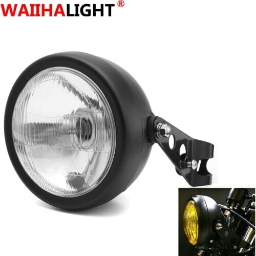 Universal Motorbike High/Low Beam Headlight Front Light 12V Fits For CG125 GN125 CB CL Yamaha Suzuki Cafe Racer Bobber Custom