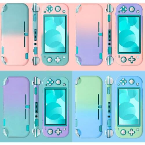 Kawaii Gradient Hard Full-Covered Case Protective Shell Body Shock Cover for Nintendo Switch Lite Console Joy-Con