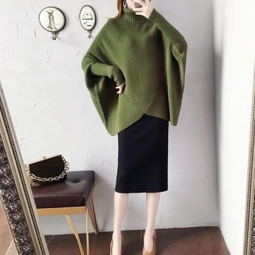Winter Elegant Ladies Solid Warm Sweater Skirt 2 Piece Set Women Fashion Turtleneck Long Sleeve Knitted Pullovers Skirt Suits