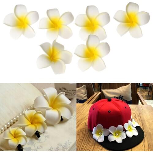 10pcs Artificial Foam Frangipani Flower PE 4cm Fake Plumeria For Wedding Party Décor Christmas Cake Gift Box Home Decoration