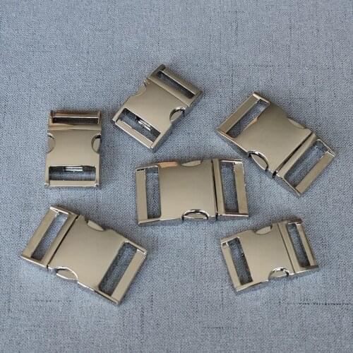 100 Pcs/Pack 20mm 25mm Metal Release Buckle For Cat Pet Dog Collar Paracord Necklace Bracelet Garment Sewing Accessory Qck-2y