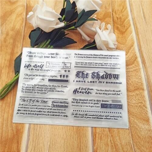 11*16CM Hot selling poetry book transparent seal clear stamp silicone seal roller stamp DIY scrapbook album / card production