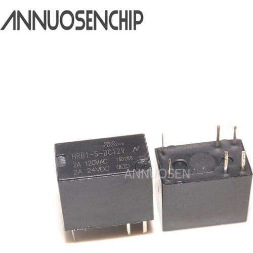5pcs/lot relay HRB1-S-DC5V HRB1-S-DC12V HRB1-S-DC24V 5VDC 12VDC 24VDC 6pin 1A power relay