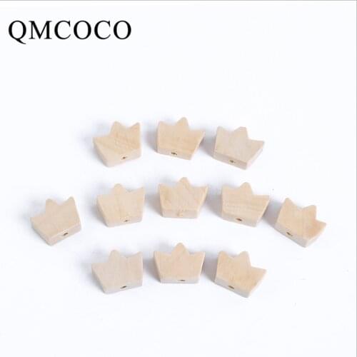 DIY 50Pcs Natural Color Crown Wood Chips Handmade Custom Environmentally Decorations Crafts Kids Educational Toys Accessories