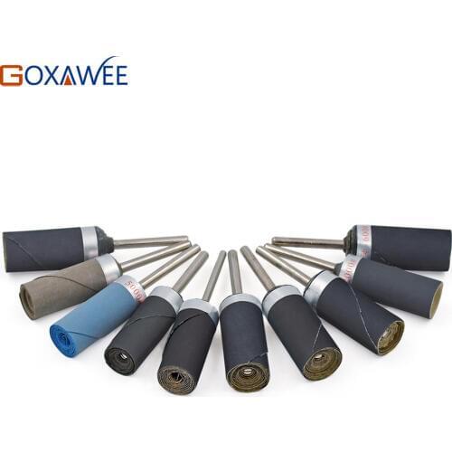 GOXAWEE 10pcs Abrasive Tools Sanding Belt Paper Sanding Bands Sandpaper Grinding Wheels for Dremel Rotary Tools