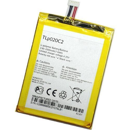 10pcs/lot TLP020C2 Battery for For Alcatel Idol x1s 6034R S950 Idol x 6037y 6040x 6032 TCL S950 Mobile Phone Battery Batteries