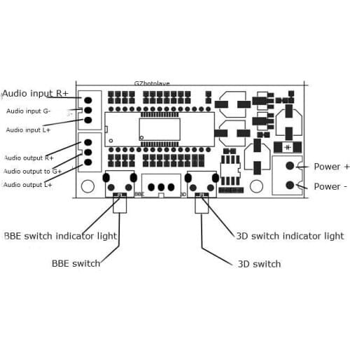 Free ship 3D virtual surround +BBE tone / tuning board effect is better than QS7779 XR1075
